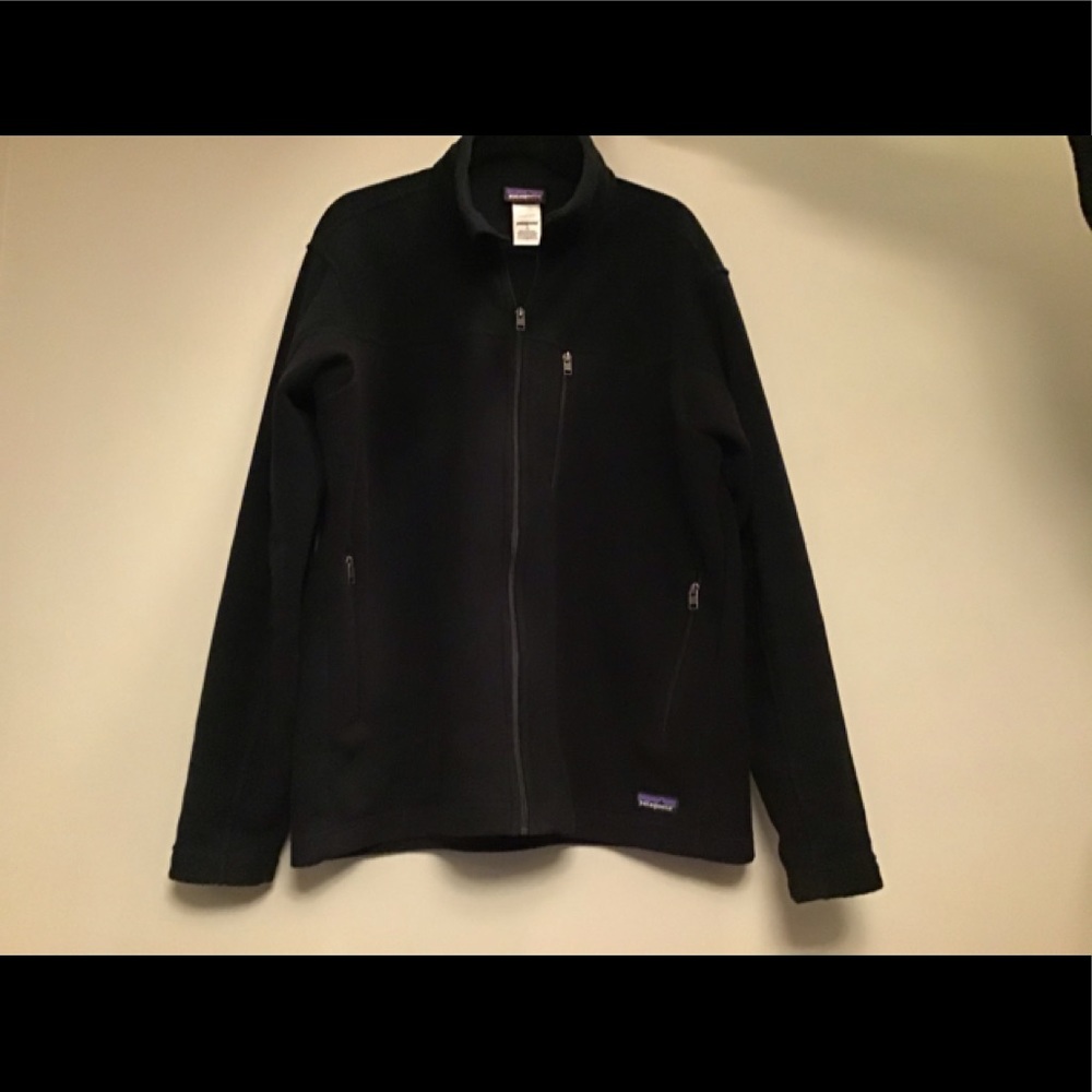 Men’s Patagonia Synchilla Zip Up Fleece. Black, XL